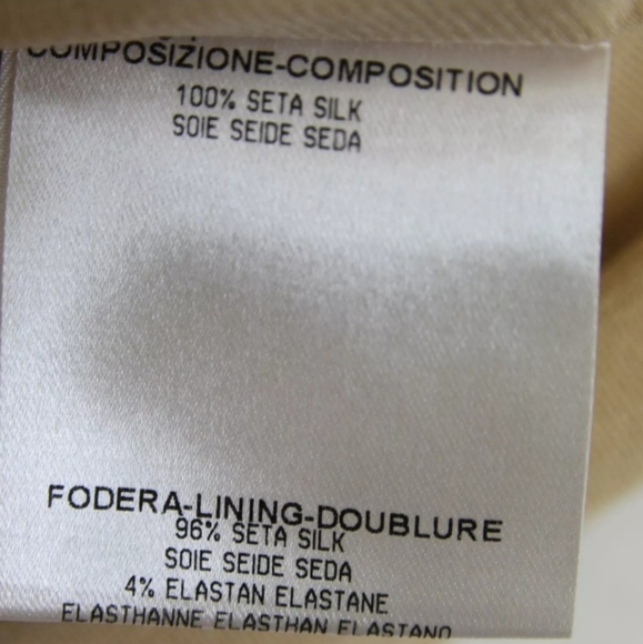 GUCCI Beige Silk Backless Shift Dress with Leather Strap Detail, NWT - Picture 8 of 9